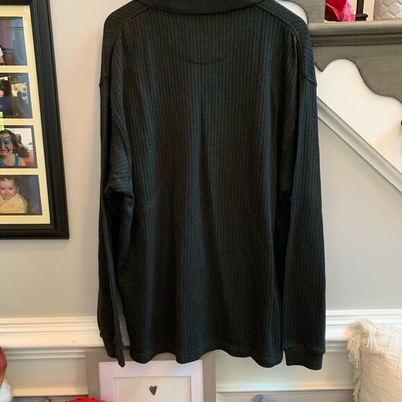Pierre Cardin Gray Ribbed L/S Polo Style Shirt sz XL - Picture 5 of 5